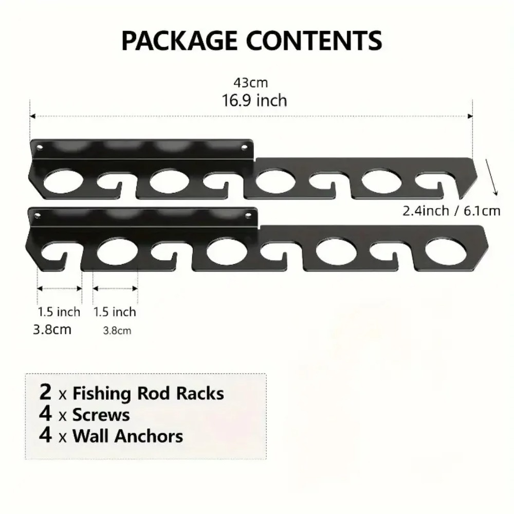 Suporte de parede para vara de - Fishing Rod Rack avaliação e preço