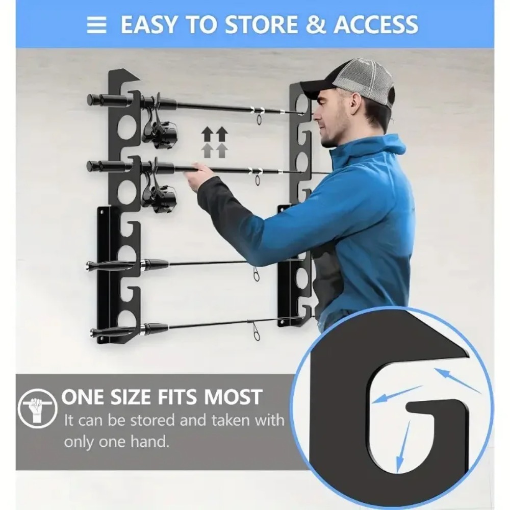 Suporte de parede para vara de - Fishing Rod Rack avaliação e preço